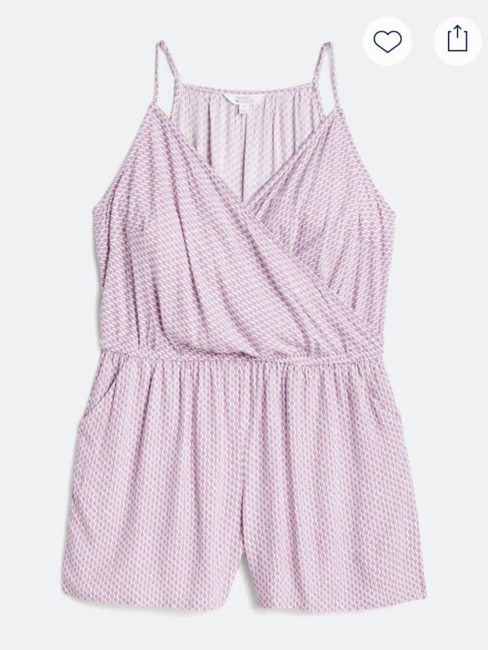 Market & Spruce | Liliana Surplice Romper | Purple | 1X